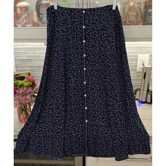 Max Studio Women Blue Casual Skirt M Whimsigoth Fairy - Picture 1 of 7